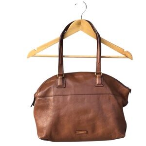 Fossil Brown Leather Tote Bag